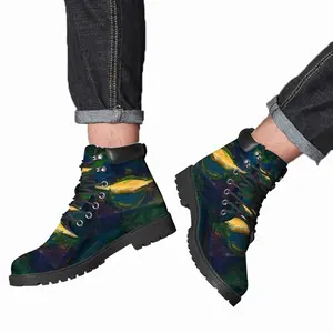 Men Beautiful Landscape Mid Top Boots