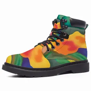 Men Floral Blend Mid Top Boots