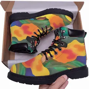 Men Floral Blend Mid Top Boots