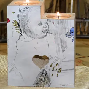 Baby - Drawing Pencil Candle Holder