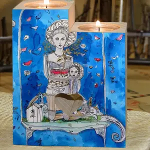 Madonna With Opened Mouth Candle Holder