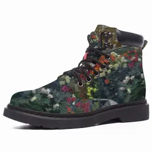 Men The Autumn Flowers Mid Top Boots