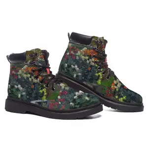 Men The Autumn Flowers Mid Top Boots