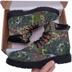 Men The Autumn Flowers Mid Top Boots