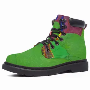 Men Green Woman Mid Top Boots