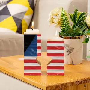 Pubic Flag United States Candle Holder