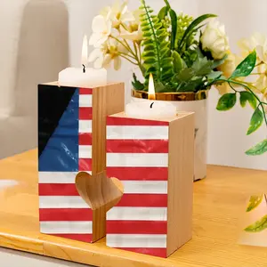 Pubic Flag United States Candle Holder