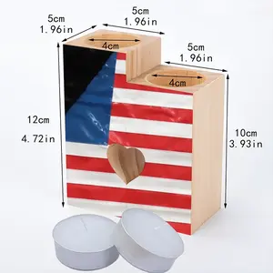 Pubic Flag United States Candle Holder