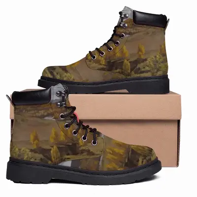 Men Golden Autumn Mid Top Boots