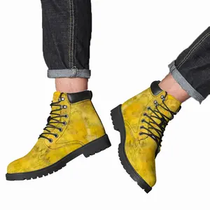 Men Yellow Mid Top Boots