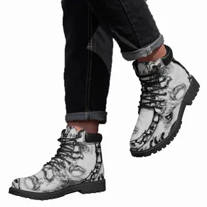 Men All Things Are Not Black And White Mid Top Boots