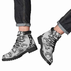 Men All Things Are Not Black And White Mid Top Boots