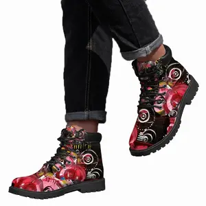 Men Abstract#095 Mid Top Boots