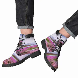 Men Pink Evening Mid Top Boots