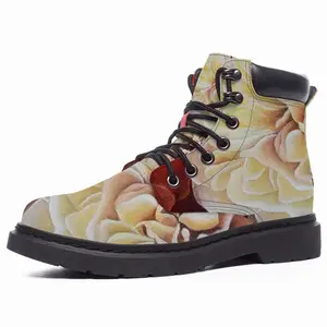 Men Roses Mid Top Boots