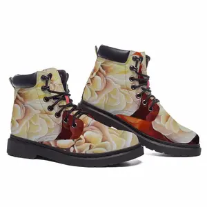 Men Roses Mid Top Boots