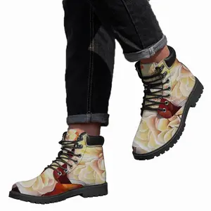 Men Roses Mid Top Boots