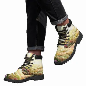 Men Sea Of Flowers Mid Top Boots