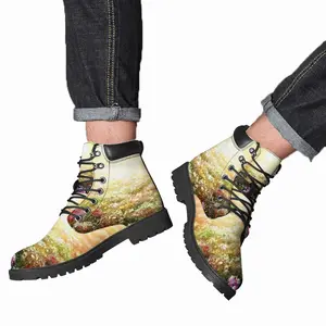 Men Sea Of Flowers Mid Top Boots