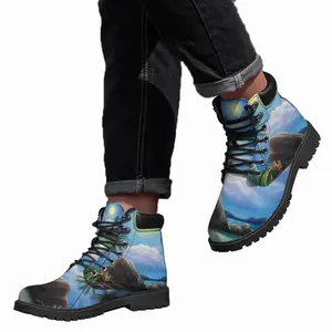 Men Moonlight Night Mid Top Boots