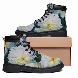 Men Magic Of Peonies Mid Top Boots