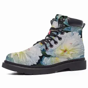 Men Magic Of Peonies Mid Top Boots