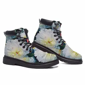 Men Magic Of Peonies Mid Top Boots