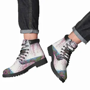 Men Pink Dreams Mid Top Boots