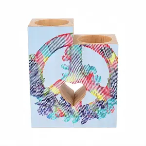 Peace Love Flower Memory Candle Holder