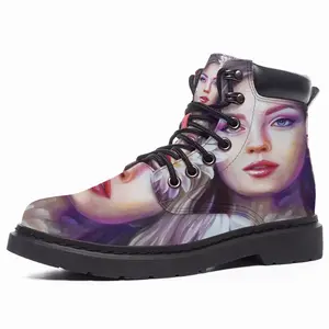 Men Floral Queen Mid Top Boots