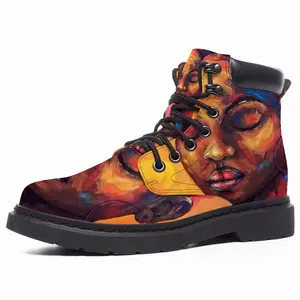 Men Colorful Meditation Mid Top Boots