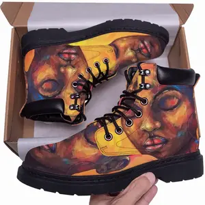 Men Colorful Meditation Mid Top Boots