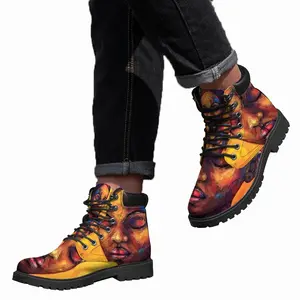 Men Colorful Meditation Mid Top Boots