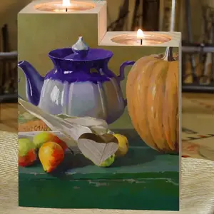 Still Life With Pumpkin Candle Holder