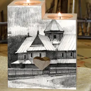 Church In The Carpathians Candle Holder