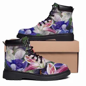 Men Floral Fantasy Mid Top Boots