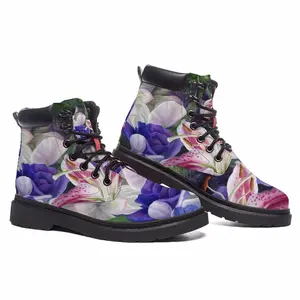 Men Floral Fantasy Mid Top Boots