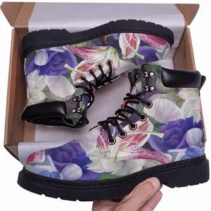 Men Floral Fantasy Mid Top Boots