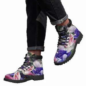 Men Floral Fantasy Mid Top Boots