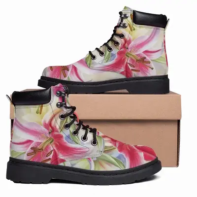 Men Poetry Of Flowers Mid Top Boots