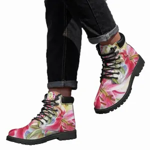 Men Poetry Of Flowers Mid Top Boots