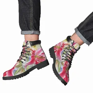 Men Poetry Of Flowers Mid Top Boots