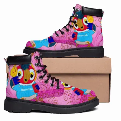 Men Fashionista - Bird Animals Pink Yellow Balenciaga Mid Top Boots