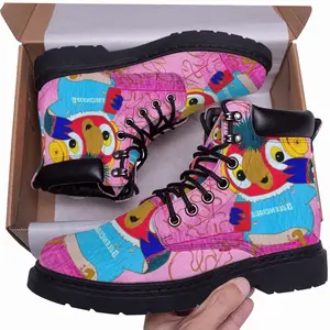 Men Fashionista - Bird Animals Pink Yellow Balenciaga Mid Top Boots