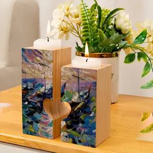 Sailboats At The Sunset Candle Holder