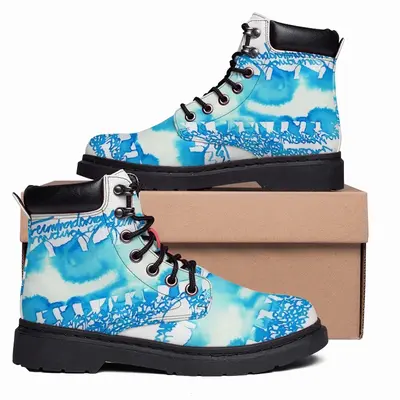 Men Calligraphic Landscape 009 Mid Top Boots