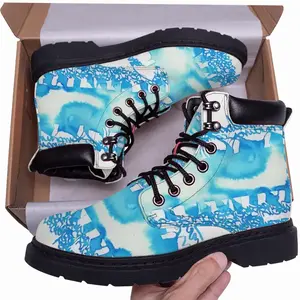 Men Calligraphic Landscape 009 Mid Top Boots