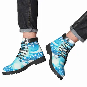 Men Calligraphic Landscape 009 Mid Top Boots