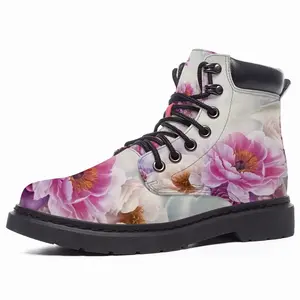 Men Floral Dance Mid Top Boots