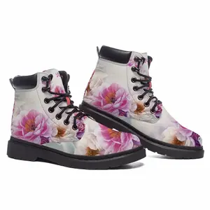 Men Floral Dance Mid Top Boots